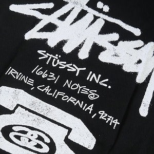 STUSSY ステューシー 23AW OLD PHONE TEE PIGMENT DYED BLACK Tシャツ 黒 Size 【S】 【新古品・未使用品】 20799173