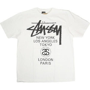 超特価激安の商品をすべて STUSSY 白 Tシャツ White TEE TOUR WORLD 24SS ステューシー トップス