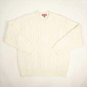 SUPREME シュプリーム 23AW Applique Cable Knit Sweater Ivory セーター アイボリー Size 【M】 【中古品-非常に良い】 20799880