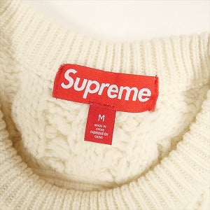 SUPREME シュプリーム 23AW Applique Cable Knit Sweater Ivory セーター アイボリー Size 【M】 【中古品-非常に良い】 20799880