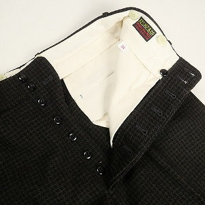 At Last ＆ Co アットラスト/BUTCHER PRODUCTS ブッチャープロダクツ 402 WOOL TROUSERS HOUNDSTOOTH BLACK-BROWN パンツ 茶 Size 【34】 【中古品-ほぼ新品】 20800005