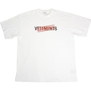 VETEMENTS ヴェトモン CONFIDENTIAL LOGO T-SHIRT WHITE UA53TR460W Tシャツ 白 Size 【S】 【中古品-良い】 20800093