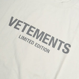 VETEMENTS ヴェトモン 23SS Limited Edition Logo Tee Gray Tシャツ 灰 Size 【S】 【中古品-良い】 20800097