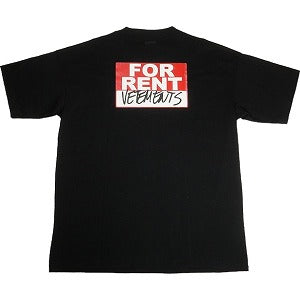 VETEMENTS ヴェトモン 20SS FOR RENT LOGO TEE BLACK Tシャツ 黒 Size 【M】 【中古品-良い】 20800100