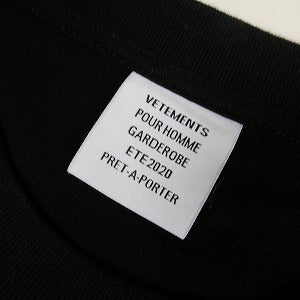 VETEMENTS ヴェトモン 20SS FOR RENT LOGO TEE BLACK Tシャツ 黒 Size 【M】 【中古品-良い】 20800100