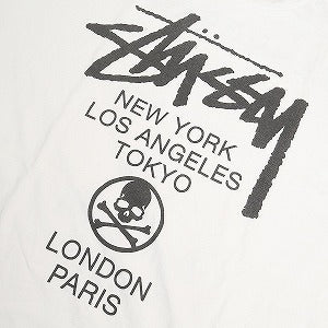 STUSSY ステューシー ×MASTERMIND JAPAN World Tour Skull Tee White Tシャツ 白 Size 【XL】 【中古品-良い】 20800332