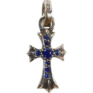 CHROME HEARTS クロム・ハーツ CH CROSS BABY FAT SLV BLU SAPH SNGL SIDE ペンダントトップ 銀 Size 【フリー】 【新古品・未使用品】 20800421