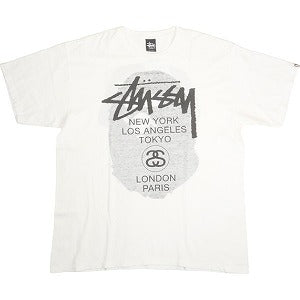 STUSSY ステューシー ×APE 13AW ILL COLLABORATION WORLD TOUR TEE WHITE Tシャツ 白 Size 【XL】 【中古品-良い】 20800546