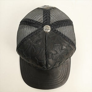 CHROME HEARTS クロム・ハーツ CME CRS HAT TRUCKER CAP LTHR FRONT BLACK キャップ 黒 Size 【フリー】 【新古品・未使用品】 20800607