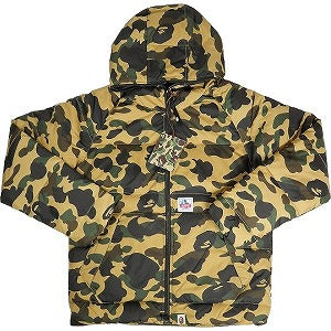 A BATHING APE ア ベイシング エイプ 1ST CAMO FULL ZIP DOWN PARKA YELLOW ジャケット 黄 Size 【M】 【新古品・未使用品】 20800683