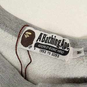 A BATHING APE ア ベイシング エイプ ヴィンテージ加工カレッジロゴクルーネックスウェット 灰 Size 【M】 【新古品・未使用品】 20800702