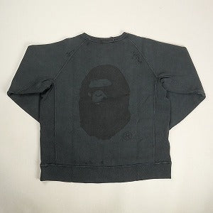 A BATHING APE ア ベイシング エイプ ヴィンテージ加工フルロゴクルーネックスウェット 黒 Size 【M】 【新古品・未使用品】 20800706