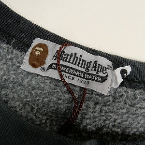 A BATHING APE ア ベイシング エイプ ヴィンテージ加工フルロゴクルーネックスウェット 黒 Size 【M】 【新古品・未使用品】 20800706