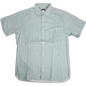 At Last ＆ Co アットラスト/BUTCHER PRODUCTS ブッチャープロダクツ STRIPE SHIRT S-S BLUE 半袖シャツ 青 Size 【15】 【中古品-良い】 20800735