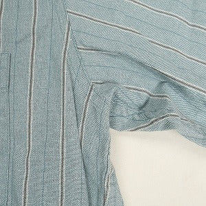 At Last ＆ Co アットラスト/BUTCHER PRODUCTS ブッチャープロダクツ STRIPE SHIRT S-S BLUE 半袖シャツ 青 Size 【15】 【中古品-良い】 20800735