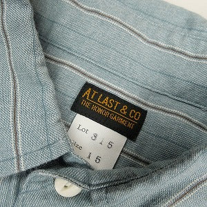 At Last ＆ Co アットラスト/BUTCHER PRODUCTS ブッチャープロダクツ STRIPE SHIRT S-S BLUE 半袖シャツ 青 Size 【15】 【中古品-良い】 20800735