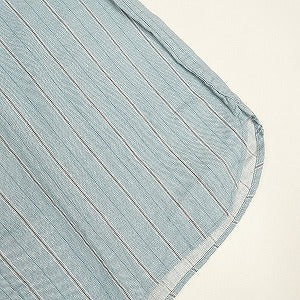 At Last ＆ Co アットラスト/BUTCHER PRODUCTS ブッチャープロダクツ STRIPE SHIRT S-S BLUE 半袖シャツ 青 Size 【15】 【中古品-良い】 20800735