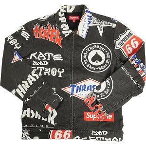 SUPREME シュプリーム ×Thrasher 15AW Work Jacket Black ワークジャケット 黒 Size 【S】 【中古品-良い】 20800852