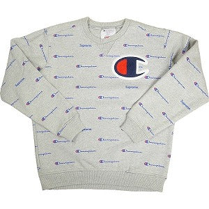 SUPREME シュプリーム ×Champion 13AW Chrome Crewneck Grey クルーネックスウェット 灰 Size 【S】 【中古品-良い】 20800856