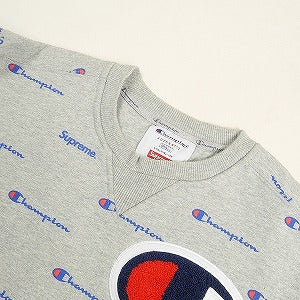 SUPREME シュプリーム ×Champion 13AW Chrome Crewneck Grey クルーネックスウェット 灰 Size 【S】 【中古品-良い】 20800856