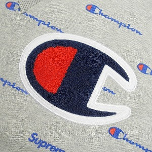 SUPREME シュプリーム ×Champion 13AW Chrome Crewneck Grey クルーネックスウェット 灰 Size 【S】 【中古品-良い】 20800856