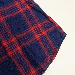 CHROME HEARTS クロム・ハーツ LOOSE END CHECK SHIRT RED/NAVY 長袖シャツ 紺 Size 【M】 【中古品-良い】 20801379