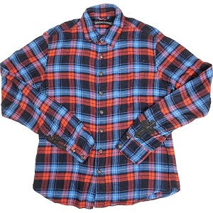 CHROME HEARTS クロム・ハーツ LOOSE END CHECK SHIRT BLUE/RED 長袖シャツ 赤 Size 【S】 【中古品-良い】 20801380