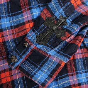 CHROME HEARTS クロム・ハーツ LOOSE END CHECK SHIRT BLUE/RED 長袖シャツ 赤 Size 【S】 【中古品-良い】 20801380