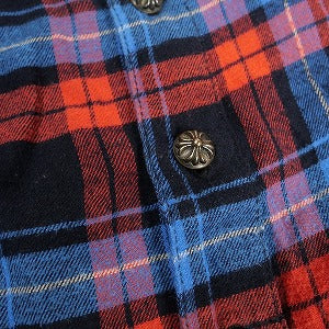 CHROME HEARTS クロム・ハーツ LOOSE END CHECK SHIRT BLUE/RED 長袖シャツ 赤 Size 【S】 【中古品-良い】 20801380