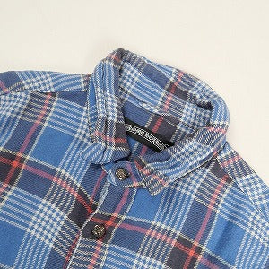 CHROME HEARTS クロム・ハーツ LOOSE END CHECK SHIRT BLUE/NAVY 長袖シャツ 青 Size 【S】 【中古品-良い】 20801381