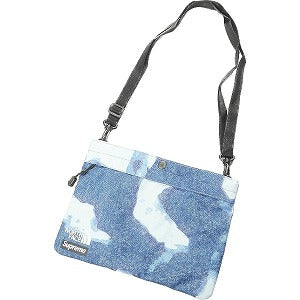 SUPREME シュプリーム ×THE NORTH FACE 21AW Bleached Denim Print Shoulder Bag Indigo ショルダーバッグ 青 Size 【フリー】 【新古品・未使用品】 20801442