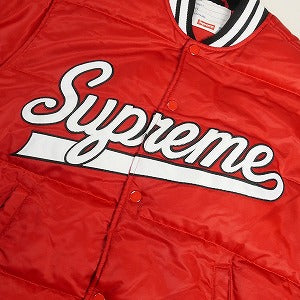 SUPREME シュプリーム 16AW Script Varsity Puffy Jacket Red バーシティジャケット 赤 Size 【S】 【中古品-非常に良い】 20801459