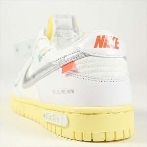 OFF WHITE オフホワイト ×NIKE DUNK LOW 1 OF 50 "1" WHITE/METALLIC SILVER-BUTTER DM1602-127 スニーカー 白 Size 【27.5cm】 【新古品・未使用品】 20801489