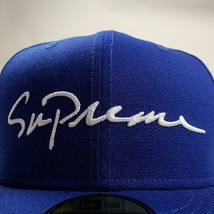 SUPREME シュプリーム 18AW Classic Script New Era Royal ニューエラキャップ 青 Size 【7　1/2(L)】 【中古品-良い】 20801505