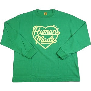 HUMAN MADE ヒューマンメイド 23AW HEART L/S T-SHIRT GREEN ロンT HM25CS046 緑 Size 【L】 【新古品・未使用品】 20801548