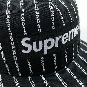 SUPREME シュプリーム 19SS Text Stripe Box Logo New Era Black ニューエラキャップ 黒 Size 【7　1/2(L)】 【新古品・未使用品】 20801558