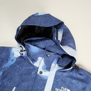 SUPREME シュプリーム ×THE NORTH FACE 21AW Bleached Denim Print Mountain Jacket Indigo ジャケット 青 Size 【M】 【中古品-良い】 20801573