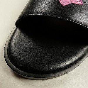 CHROME HEARTS クロム・ハーツ CH PLUS PTCH SLIDE SHOE BLACK/PINK  LEATHER サンダル 黒 Size 【41】 【新古品・未使用品】 20801905