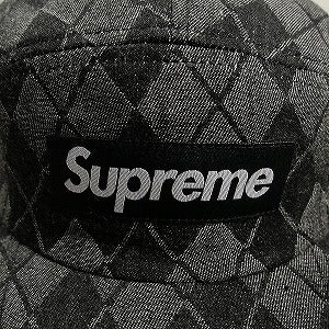 SUPREME シュプリーム 14AW Denim Argyle Camp Cap Black キャンプキャップ 黒 Size 【フリー】 【中古品-良い】 20801914