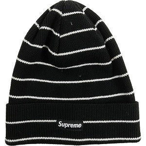 SUPREME シュプリーム 15SS Striped Beanie Black ビーニー 黒 Size 【フリー】 【中古品-非常に良い】 20801915