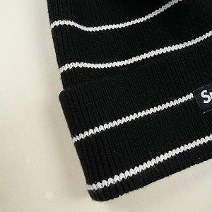 SUPREME シュプリーム 15SS Striped Beanie Black ビーニー 黒 Size 【フリー】 【中古品-非常に良い】 20801915