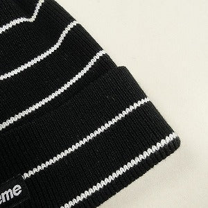 SUPREME シュプリーム 15SS Striped Beanie Black ビーニー 黒 Size 【フリー】 【中古品-非常に良い】 20801915