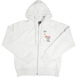 STUSSY ステューシー 24AW KINGPIN ZIP HOODIE ASH HEATHER ジップパーカー 灰 Size 【XL】 【新古品・未使用品】 20802148