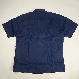 SUPREME シュプリーム 24SS Mesh Panel Linen S/S Shirts Navy 半袖シャツ 紺 Size 【L】 【中古品-非常に良い】 20802189