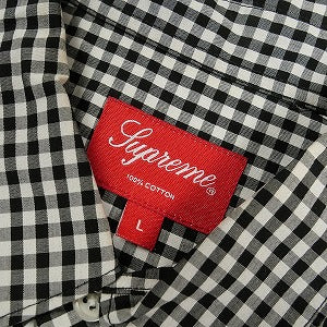 SUPREME シュプリーム 21SS Gingham S/S Shirts Black 半袖シャツ 黒白 Size 【L】 【中古品-非常に良い】 20802191