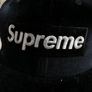 SUPREME シュプリーム 22AW Velour Box Logo New Era ニューエラキャップ 黒 Size 【7　5/8(XL)】 【中古品-良い】 20802214