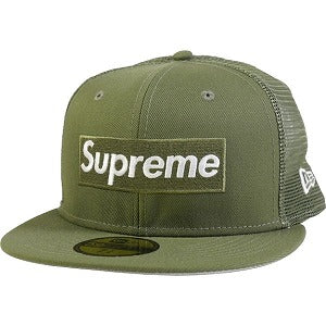 SUPREME シュプリーム 23SS Box Logo Mesh Back New Era Khaki ニューエラキャップ カーキ Size 【7　5/8(XL)】 【新古品・未使用品】 20802284