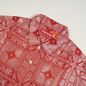 SUPREME シュプリーム 24SS Tray Jacquard S/S Shirt Red 半袖シャツ 赤 Size 【M】 【新古品・未使用品】 20802348