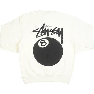 STUSSY ステューシー 24SS 8 BALL CREW PIGMENT DYED NATURAL クルーネックスウェット 白 Size 【L】 【新古品・未使用品】 20802550