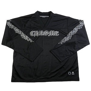 CHROME HEARTS クロム・ハーツ MESH WARM UP JERSEY BLACK メッシュロンT 黒 Size 【L】 【新古品・未使用品】 20802551